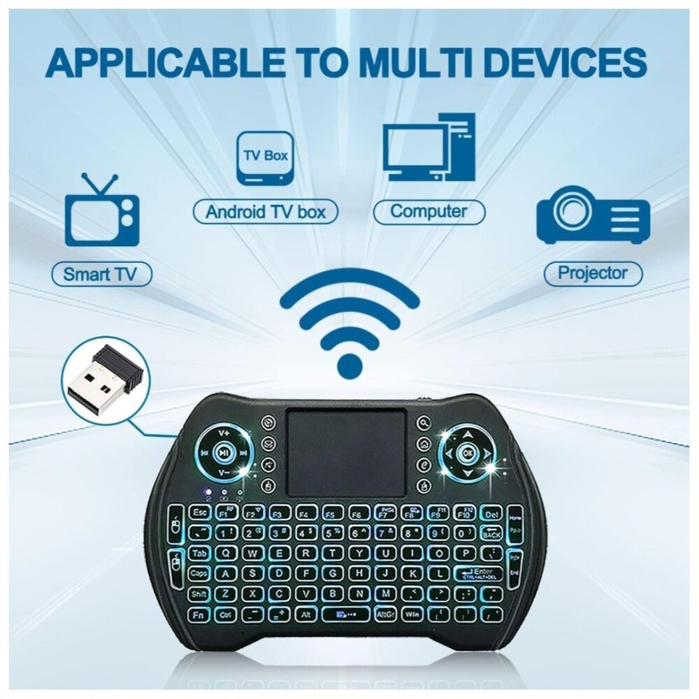 Mini Wireless Keyboard Remote Control Touchpad Smart TV Android Box PC 2.4 GHz - Picture 3 of 4